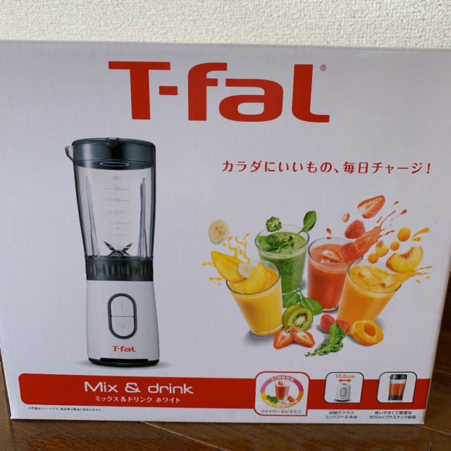 T-fal(ティファール)のBL1301JP ティファール（T-FAL)　ホワイト Mix＆drink スマホ/家電/カメラの調理家電(ジューサー/ミキサー)の商品写真