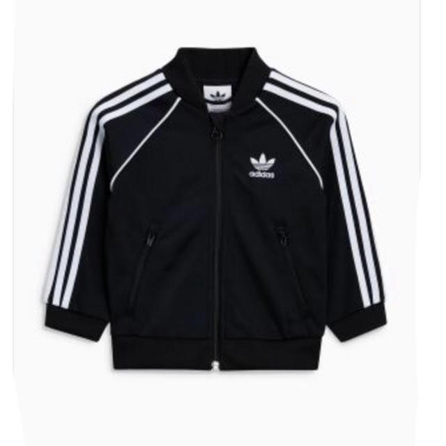 adidas(アディダス)の新品 日本未発売 アディダス 黒ジャージ セットアップ キッズ/ベビー/マタニティのベビー服(~85cm)(その他)の商品写真