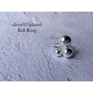 【再入荷】silver925plated メタル ボール リング(リング(指輪))