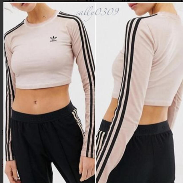 adidas(アディダス)のadidas★クロップド丈カットソー レディースのトップス(カットソー(長袖/七分))の商品写真