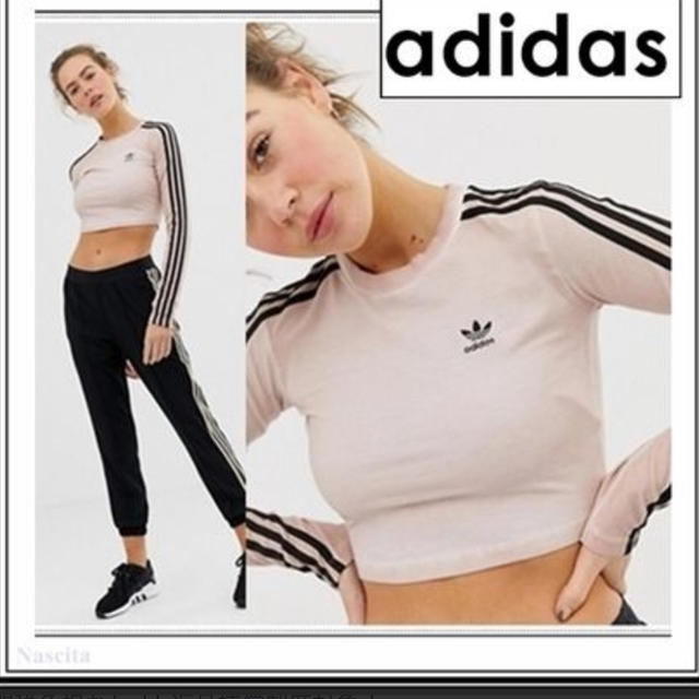 adidas(アディダス)のadidas★クロップド丈カットソー レディースのトップス(カットソー(長袖/七分))の商品写真