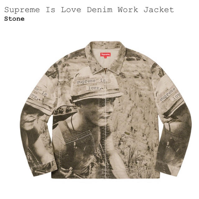 【M】Supreme Is Love Denim Work JacketGジャン/デニムジャケット