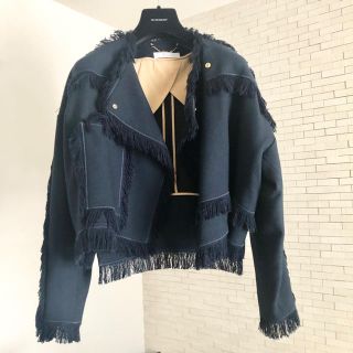 クロエ(Chloe)のChloe クロエ  超美品♡ フリンジジャケット 34 M(ノーカラージャケット)