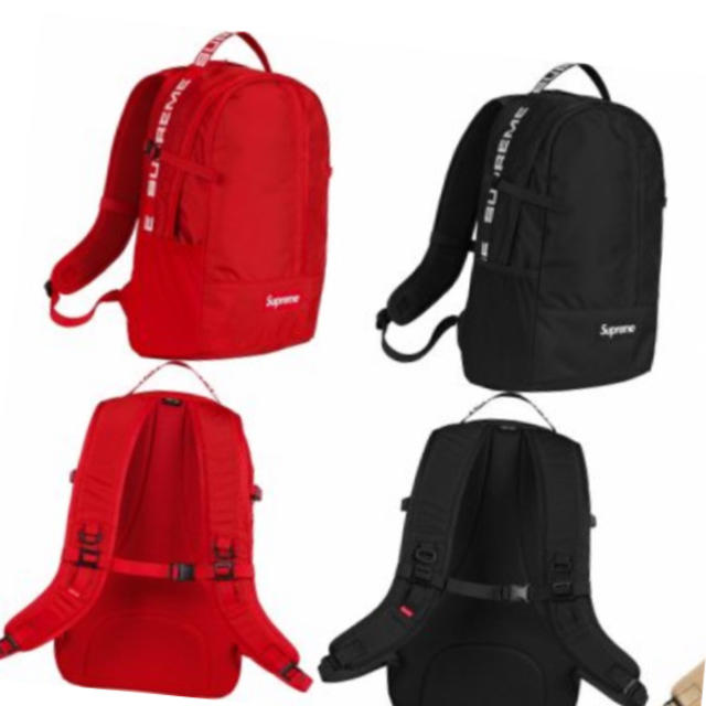 新品 18ss Supreme Backpack RED