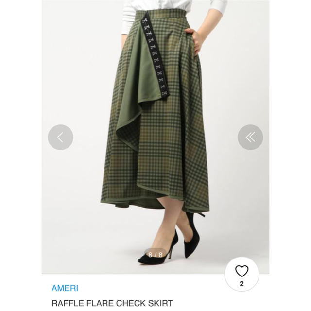 Ameri VINTAGE(アメリヴィンテージ)の最終お値下げ ameri  RAFFLE FLARE CHECK SKIRT レディースのスカート(ロングスカート)の商品写真