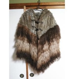 ●新品●ドロシーズ ファー付 ポンチョ●サイズ1＊キャメル●