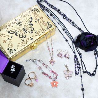 アナスイ(ANNA SUI)のアナスイ アクセ まとめ売り ピアス リング  アクセサリーボックス(ネックレス)