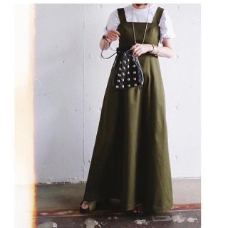 clane クラネ ワイドストラップロングワンピース サイズ2 新宿限定カラー 正規通販ショップ情報 【美品】クラネ clane ワイドストラップ ワンピース サロペット/オーバーオール