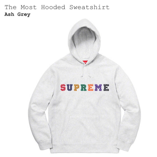 Supreme(シュプリーム)の【即日発送可】Supreme The Most Hooded 灰 S メンズのトップス(パーカー)の商品写真