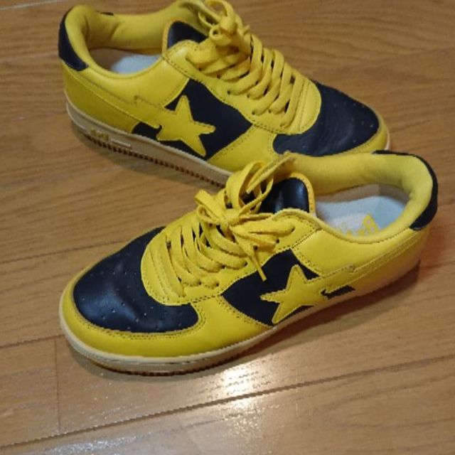 ape スニーカー Bapesta Yellow x Black