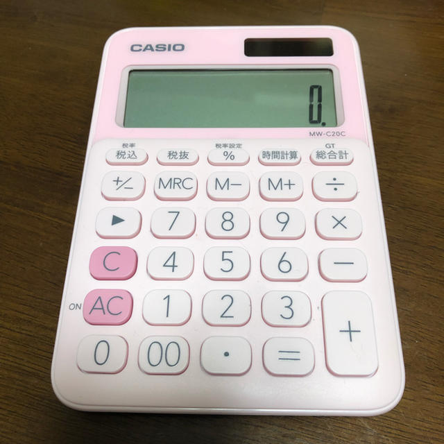 当店の記念日 カシオ CASIO 電卓 MW-C20C オレンジ