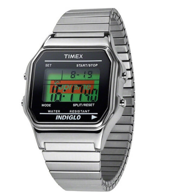 silver Supreme Timex Digital Watch