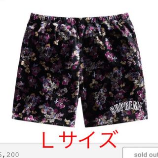 シュプリーム(Supreme)のsupreme floral velour short  Ｌ(ショートパンツ)