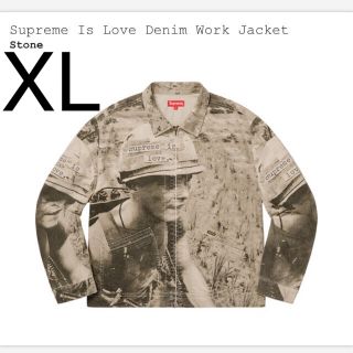 シュプリーム(Supreme)のSupreme Is Love Denim Work Jacket Stone(Gジャン/デニムジャケット)