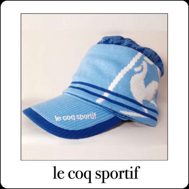 le coq sportif(ルコックスポルティフ)のルコックスポルティフ ニット帽子 つば付き adidas パーリーゲイツ ナイキ レディースの帽子(ニット帽/ビーニー)の商品写真