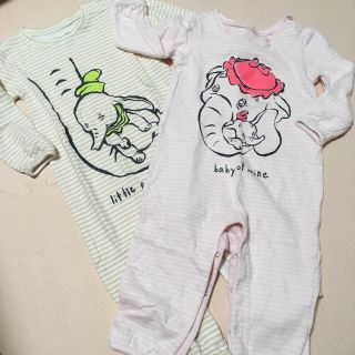 ベビーギャップ(babyGAP)の専用 ロンパース2着セット ベビーギャップ babygap ダンボ 80(ロンパース)