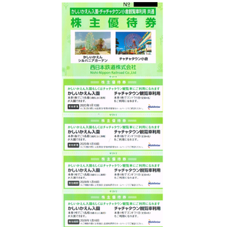 かしいかえん入園・チャチャタウン観覧車利用券4枚 西鉄 株主優待(遊園地/テーマパーク)