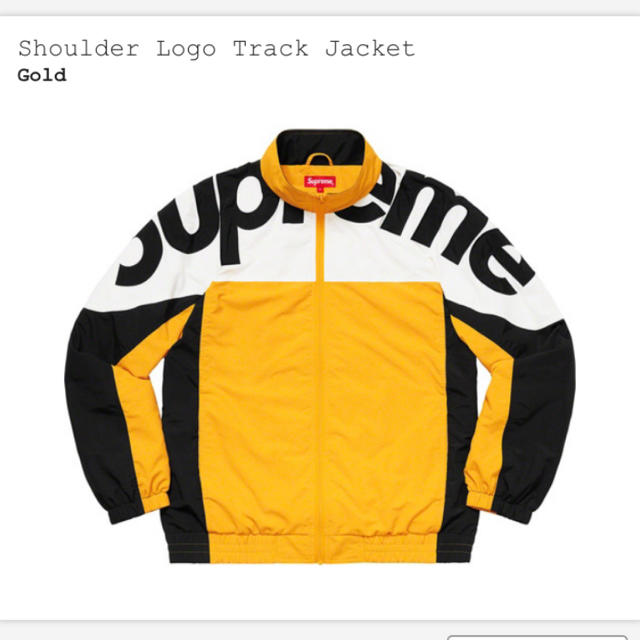 supreme shoulder logo track jacket L 黄色
