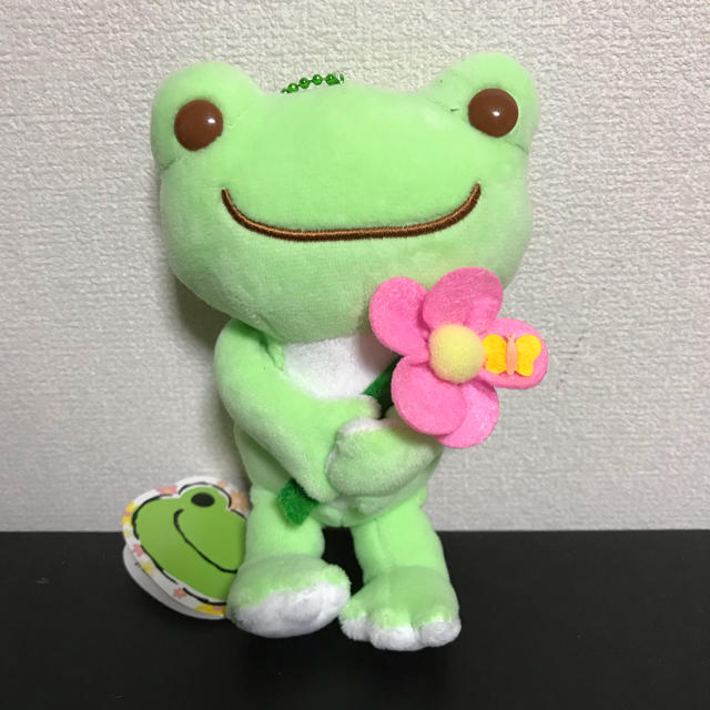 かえるのピクルス お花マスコット ボールチェーン キーホルダー ぬいぐるみ エンタメ/ホビーのおもちゃ/ぬいぐるみ(ぬいぐるみ)の商品写真