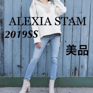 アリシアスタン(ALEXIA STAM)の大幅お値下げ！美品 ALEXIASTAM スキニーパンツ デニム ダメージ加工(デニム/ジーンズ)