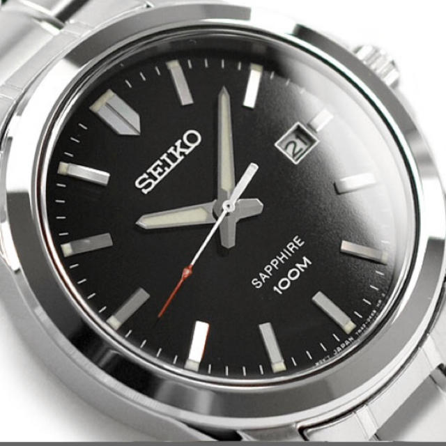 SEIKO - 【逆輸入 SEIKO 】セイコー メンズ 腕時計ブラックダイアルステンレスベルトの通販 by サム's shop｜セイコーならラクマ