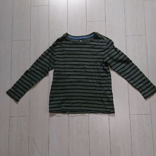 ユニクロ(UNIQLO)のユニクロ ボーダーロングTシャツ 110㎝(Tシャツ/カットソー)