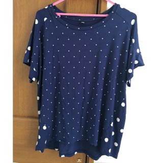 ユニクロ(UNIQLO)のユニクロ 半袖 ドット Tシャツ カットソー チュニック XL(チュニック)