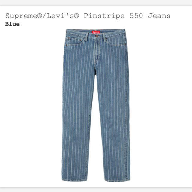 supreme Levi's  pinstripe 550 jeans 30