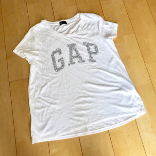 ギャップ(GAP)のGAP ギャップ レディース 半袖ロゴTシャツ （ロゴ部分はスパンコールです）(Tシャツ(半袖/袖なし))