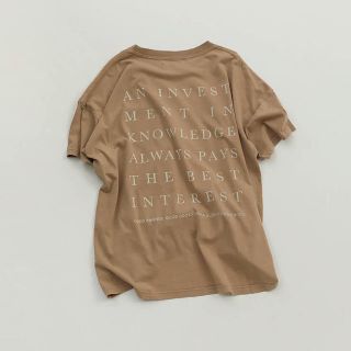 トゥデイフル(TODAYFUL)のTODAYFUL バックプリントボーイフレンドTシャツ BEG(Tシャツ(半袖/袖なし))