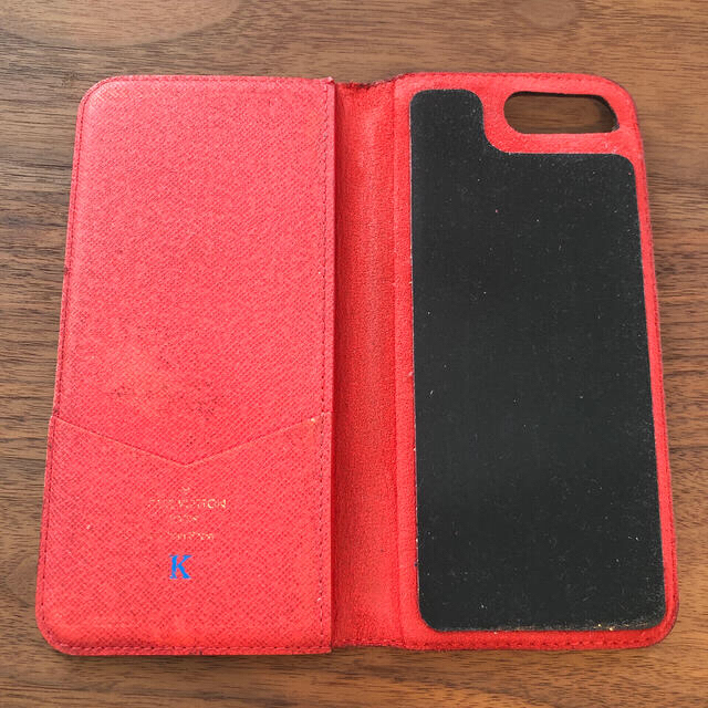 LOUIS VUITTON(ルイヴィトン)のLOUIS VUITTONフォリオiPhone 8 Plus  赤レッドred スマホ/家電/カメラのスマホアクセサリー(iPhoneケース)の商品写真