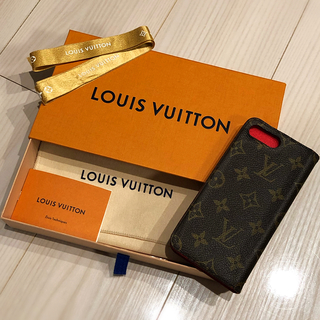 ルイヴィトン(LOUIS VUITTON)のLOUIS VUITTONフォリオiPhone 8 Plus  赤レッドred(iPhoneケース)