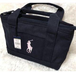 ポロラルフローレン(POLO RALPH LAUREN)の♡新品・未使用♡ ポロラルフローレン キャンバス トートバッグ ミニ ネイビー(トートバッグ)