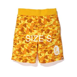 アベイシングエイプ(A BATHING APE)の送料無料 BAPE PUBG SWEAT SHORTS S ORANGE(ショートパンツ)