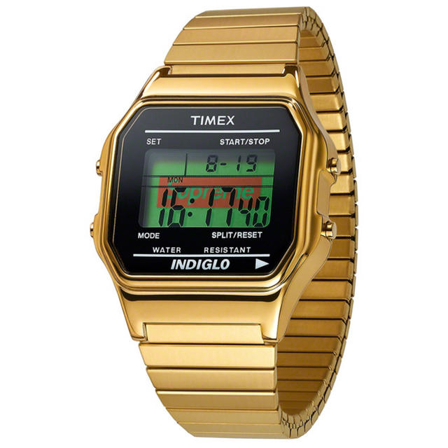 supreme Timex Digital Watch gold
