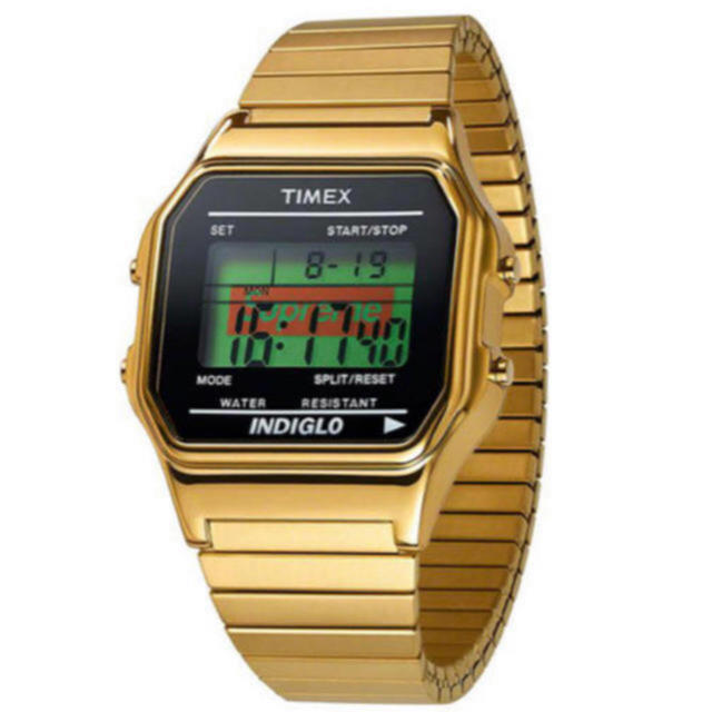 高評価の贈り物 Supreme Gold Watch Digital Supreme/Timex - 腕時計(デジタル)