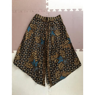 インドネシア バティック ガウチョ風パンツ アジアン スカート スカーチョ(ひざ丈スカート)