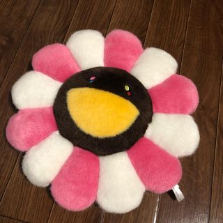 村上隆 お花クッション 30cm ピンク ホワイト フラワー  カイカイキキ(クッション)