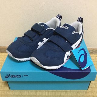 アシックス(asics)のasics アイダホMINI JP 18.0cm ネイビーブルー×ホワイト(スニーカー)