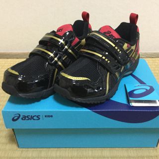 アシックス(asics)のasics GD.RUNNERMINI MG3 18.0cm ブラック×レッド(スニーカー)