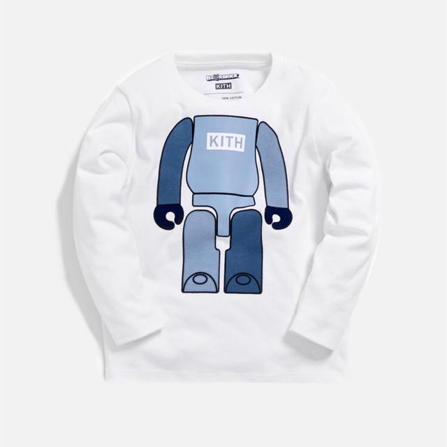 完売品 KITH KIDS X BE@RBRICK L/S TEE 140150 キッズ/ベビー/マタニティのキッズ服男の子用(90cm~)(Tシャツ/カットソー)の商品写真