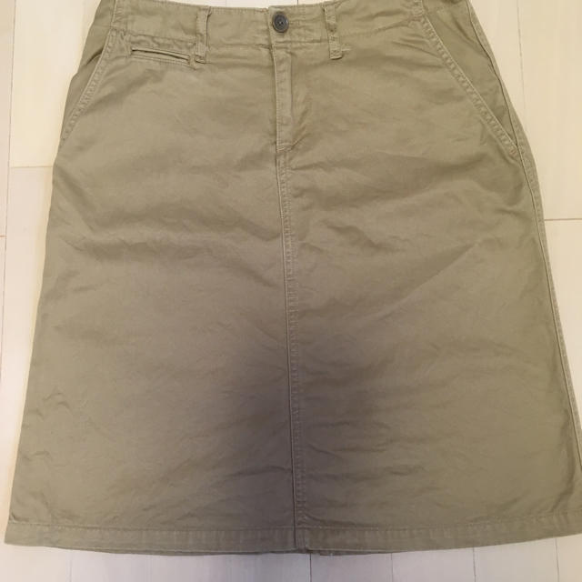 MUJI (無印良品)(ムジルシリョウヒン)の無印良品 チノスカート ベージュ  64 レディースのスカート(ひざ丈スカート)の商品写真
