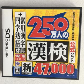 ニンテンドーDS(ニンテンドーDS)の財団法人日本漢字能力検定協会公式ソフト 250万人の漢検 新とことん漢字脳 47(資格/検定)