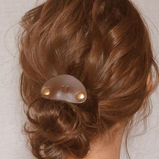 【送料無料】 レザーヘアゴム白(ヘアゴム/シュシュ)