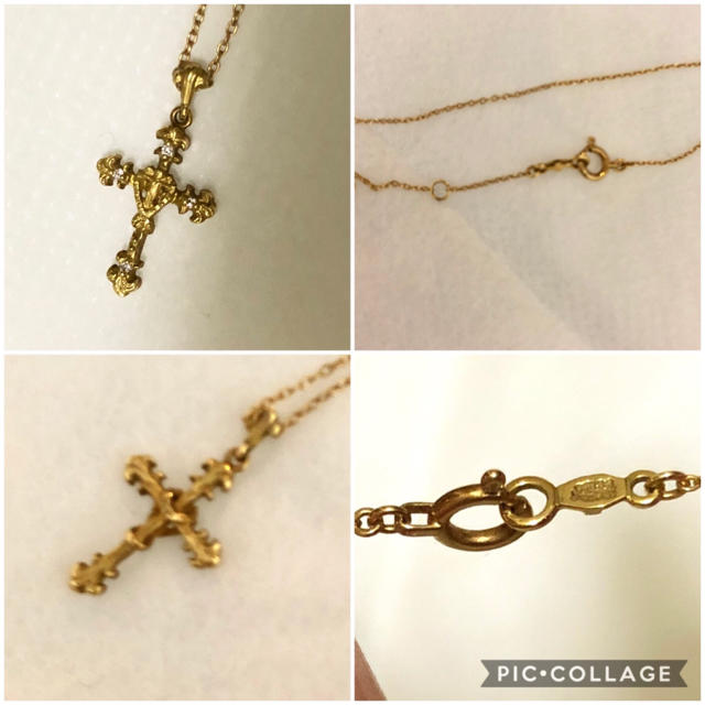 AHKAH(アーカー)の【AHKAH】ダイア ミニウリエルクロスネックレス K18 レディースのアクセサリー(ネックレス)の商品写真