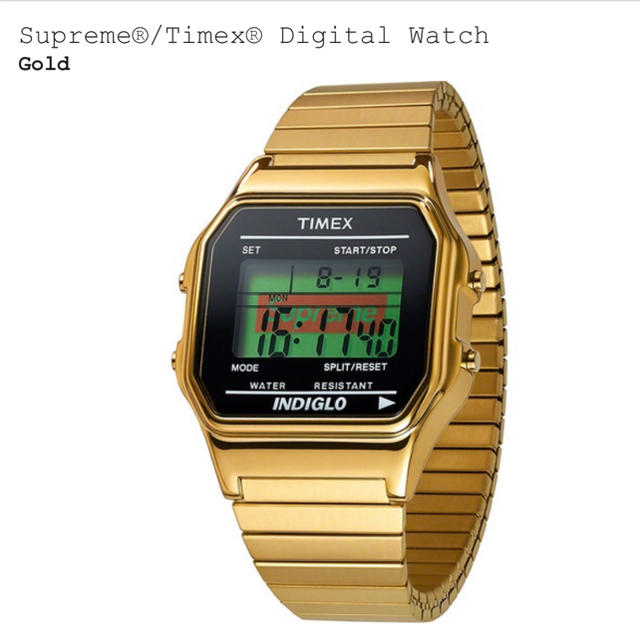 Supreme®/Timex® Digital Watch Gold