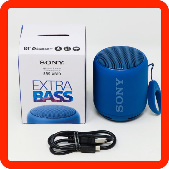美品●SONY SRS-XB10 ブルー 青 Bluetooth スピーカー