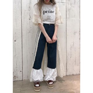 ワンアフターアナザーナイスクラップ(one after another NICE CLAUP)のナイスクラップ  【petite】frill pants(デニム/ジーンズ)