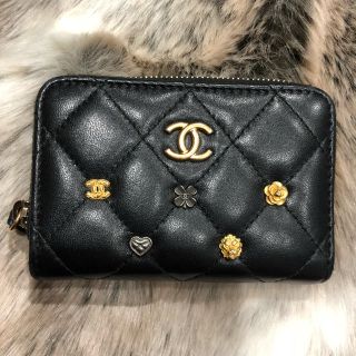 CHANEL  マトラッセ  チャーム付きコインケース