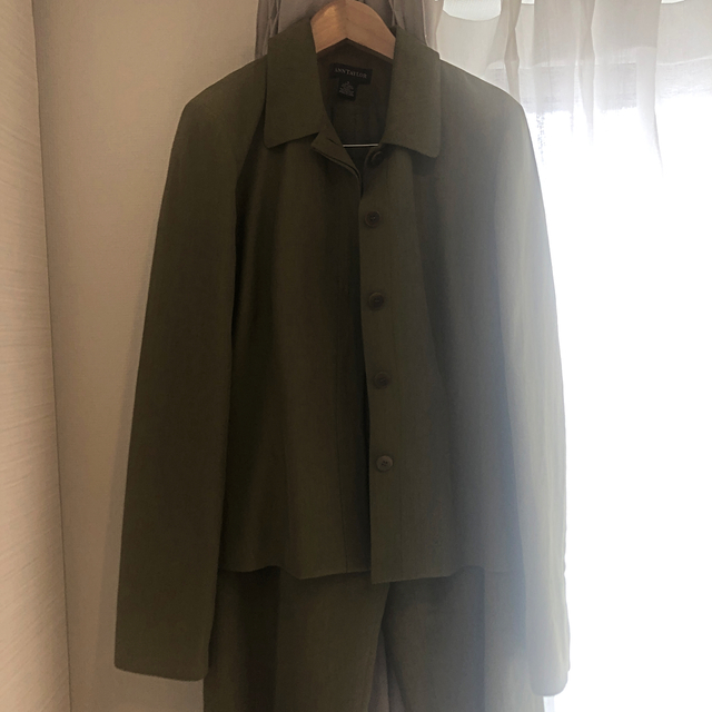 vintage リネンセットアップ カーキ カーキ色 khaki